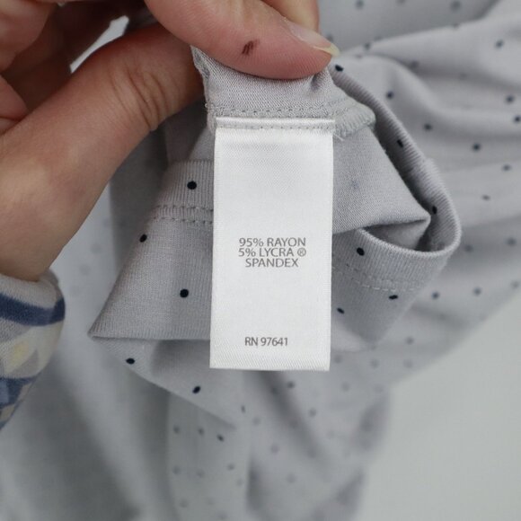 J. Jill Polka Dots Top Womens XL Gray Lagenlook Twee Casual Weekend Layering - Picture 4 of 15